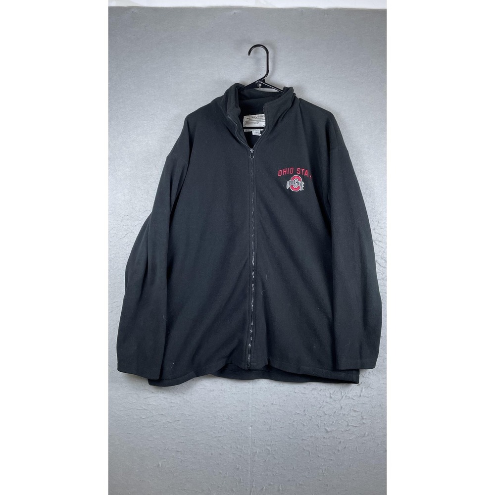Ohio State Buckeyes Jacket Mens 2XL Black NCAA Football Big Ball Sports Full Zip